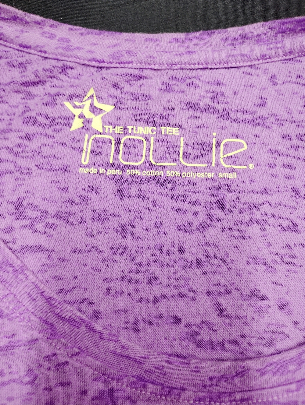Nollie Lavender Heather Burnout Scoop Neck Short Sleeve Tee - Picture 2 of 4
